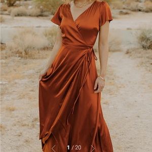 Krystal Satin Wrap Gown Baltic Born